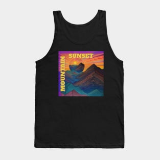 Mountain Sunset Sunrise Colorful Landscape Scene Tank Top